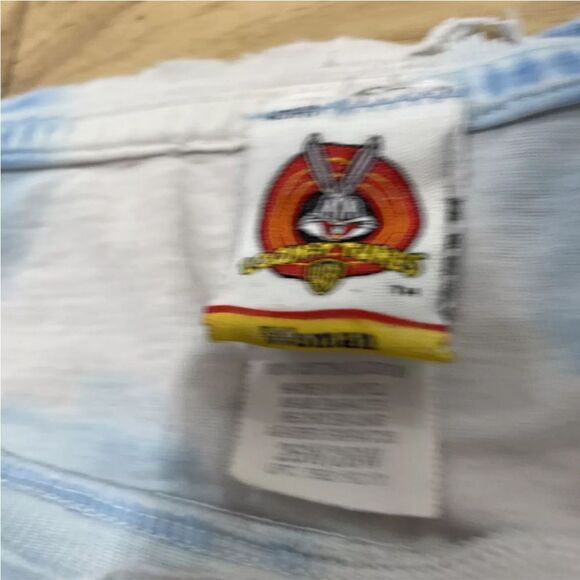 Vtg 2000 LOONEY TUNES Tazmanian Devil Wild Heart Taz Shirt Womens 26W/28W TieDye - Picture 5 of 16